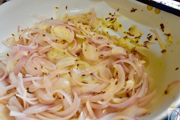हल्की भुनी प्याज little fried onion